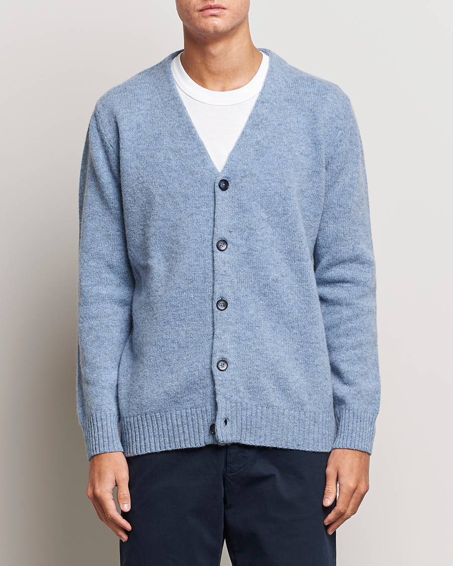 Herr |  | NN07 | Nathan Brushed Cardigan Light Blue Melange