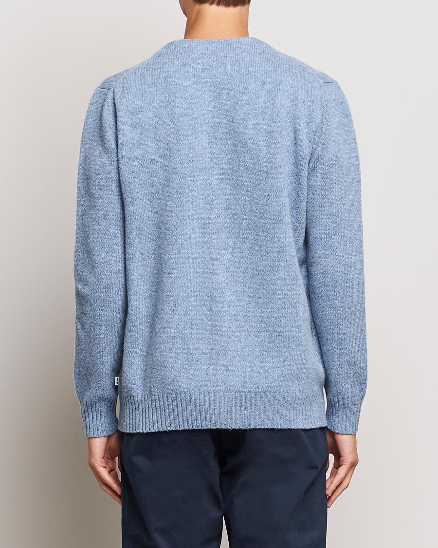 Herr | Tröjor | NN07 | Nathan Brushed Cardigan Light Blue Melange