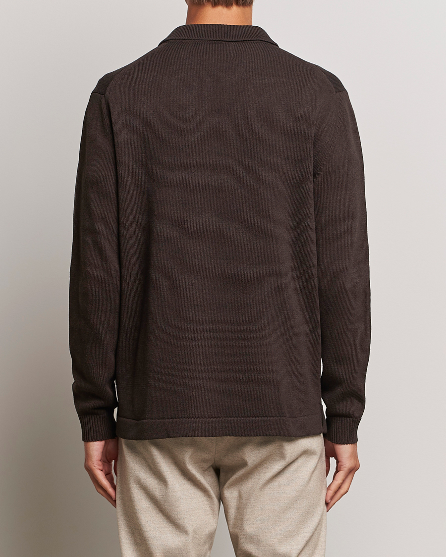 Herr | Tröjor | NN07 | Vito Knitted Polo Demitasse Brown