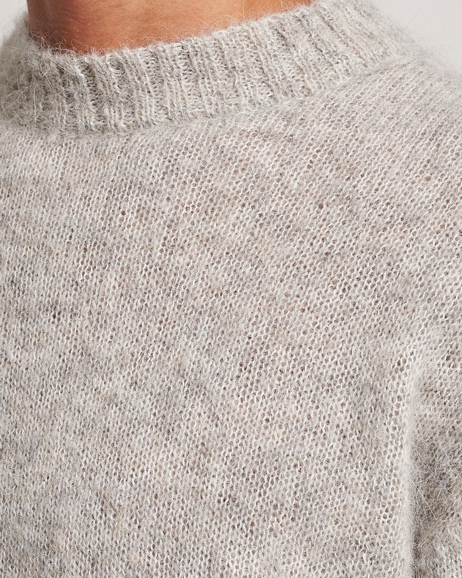 Herr | Tröjor | NN07 | Jack Wool Crew Neck Sweater Light Grey Melange
