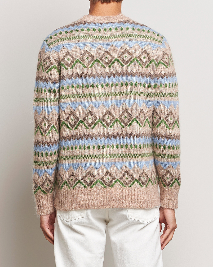 Herr | Tröjor | NN07 | Morgan Wool Fairisle Sweater Nature Melange