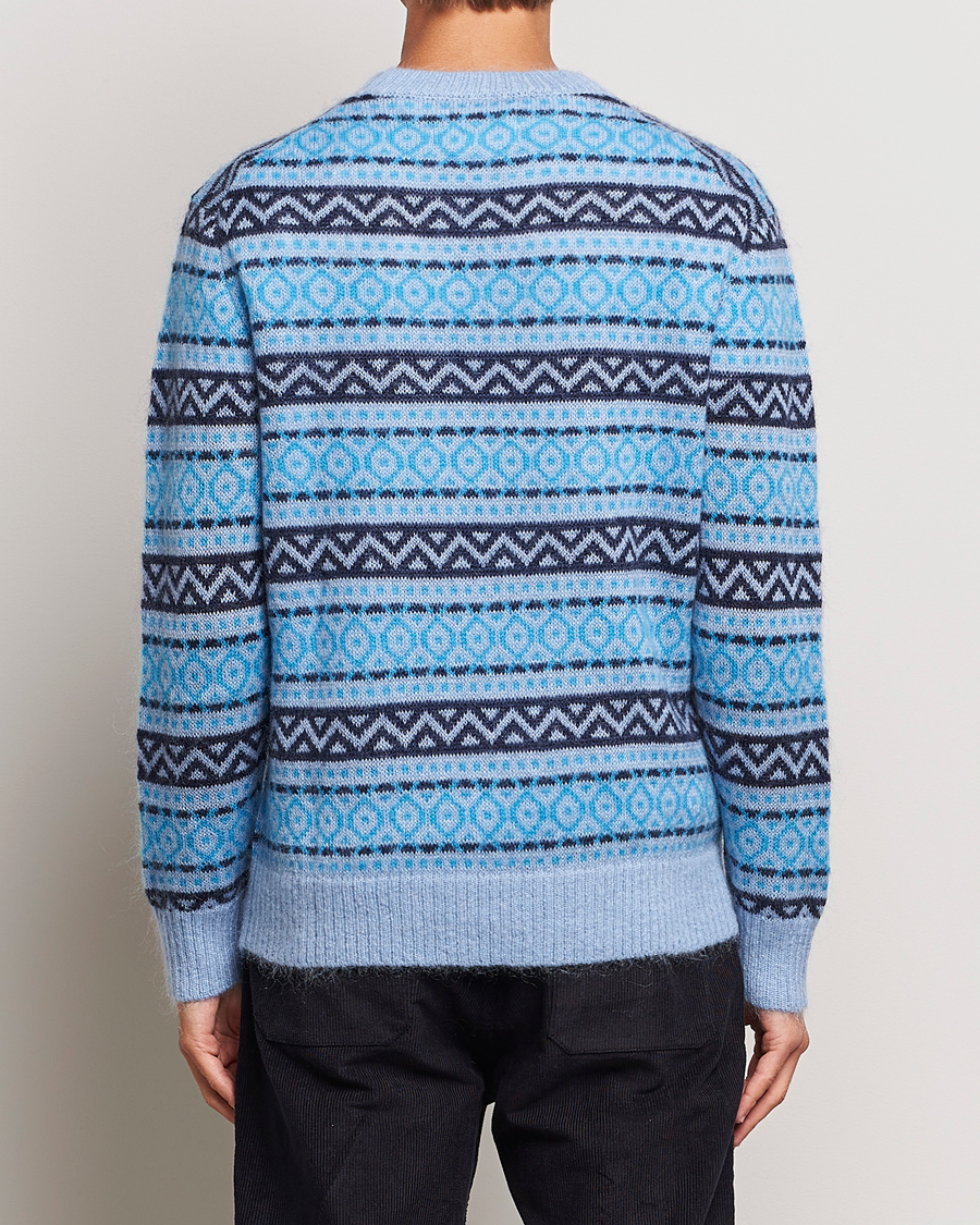 Herr | Tröjor | NN07 | Grant Wool Fairisle Sweater Light Blue