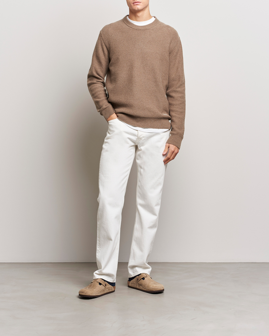 Herr | Tröjor | NN07 | Nigel Lambswool Crew Neck Pullover Shitake