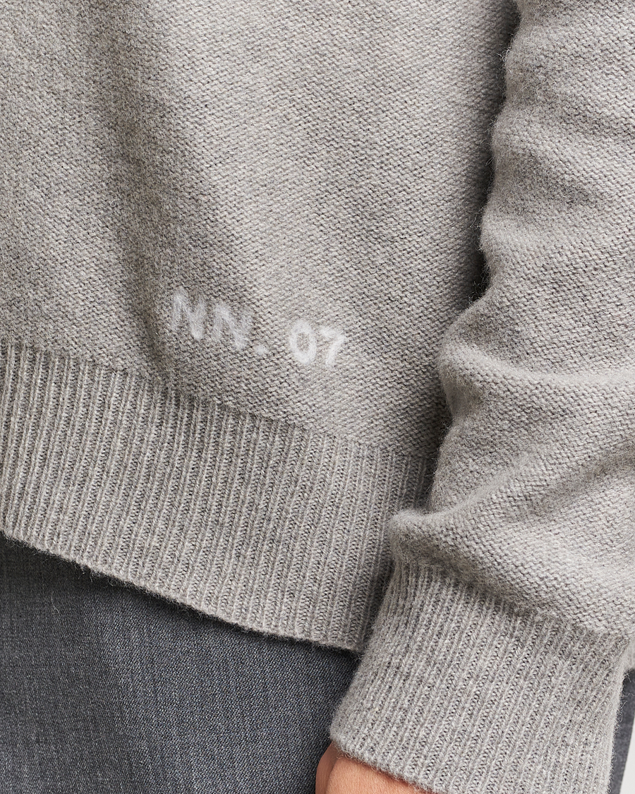 Herr | Tröjor | NN07 | Nigel Lambswool Crew Neck Pullover Light Grey Melange