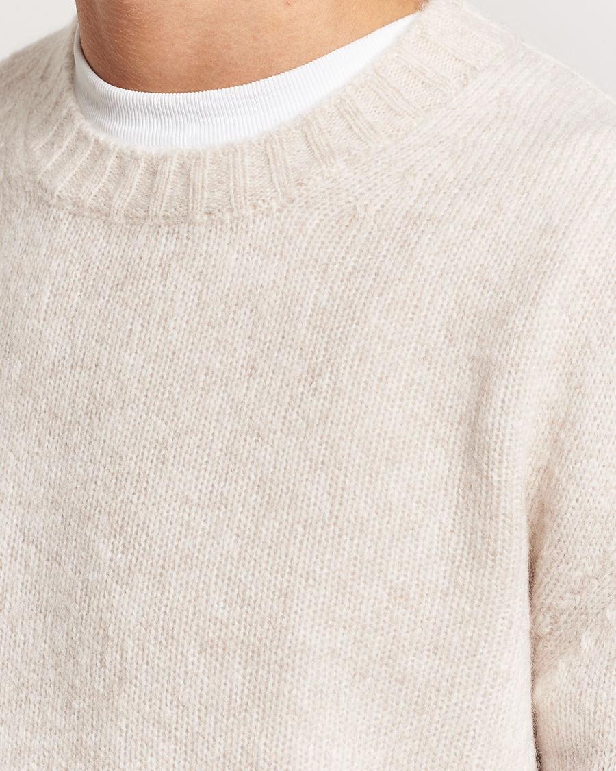 Herr | Tröjor | NN07 | Lee Brushed Wool Crew Neck Oat