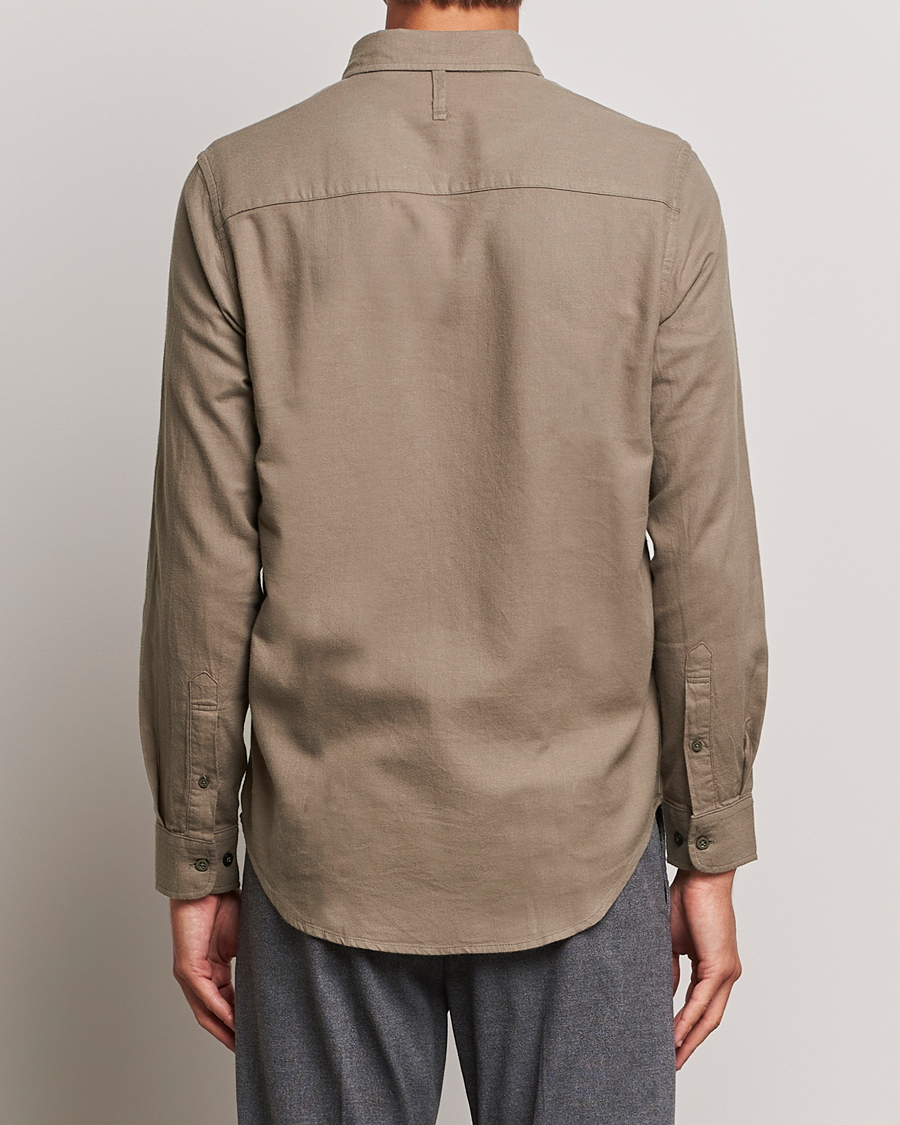 Herr | Skjortor | NN07 | Arne Brushed Flannel Shirt Dark Clay