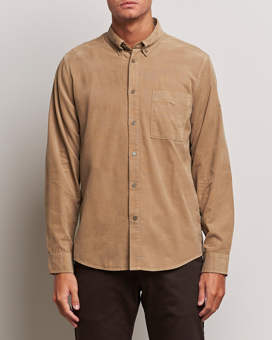 Herr | Skjortor | NN07 | Arne Baby Cord Shirt Shitake