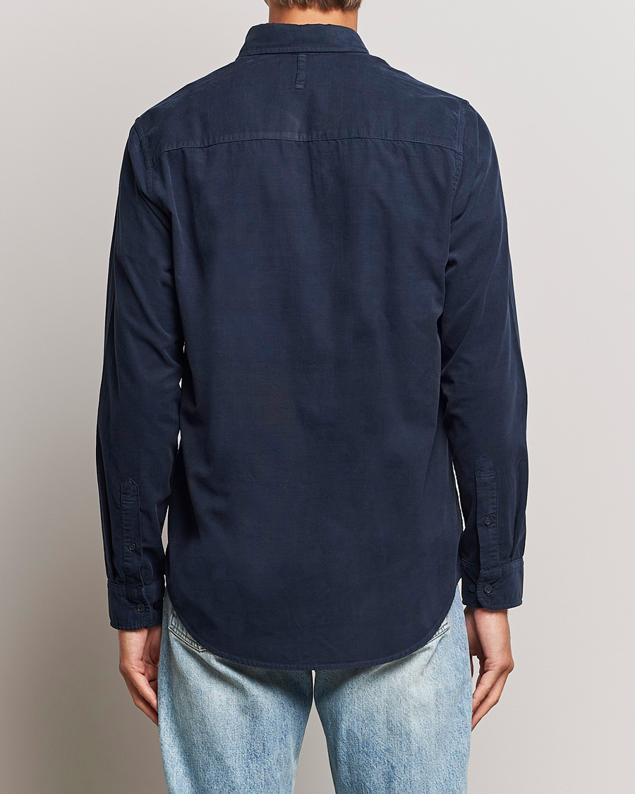 Herr | Skjortor | NN07 | Arne Baby Cord Shirt Navy Blue