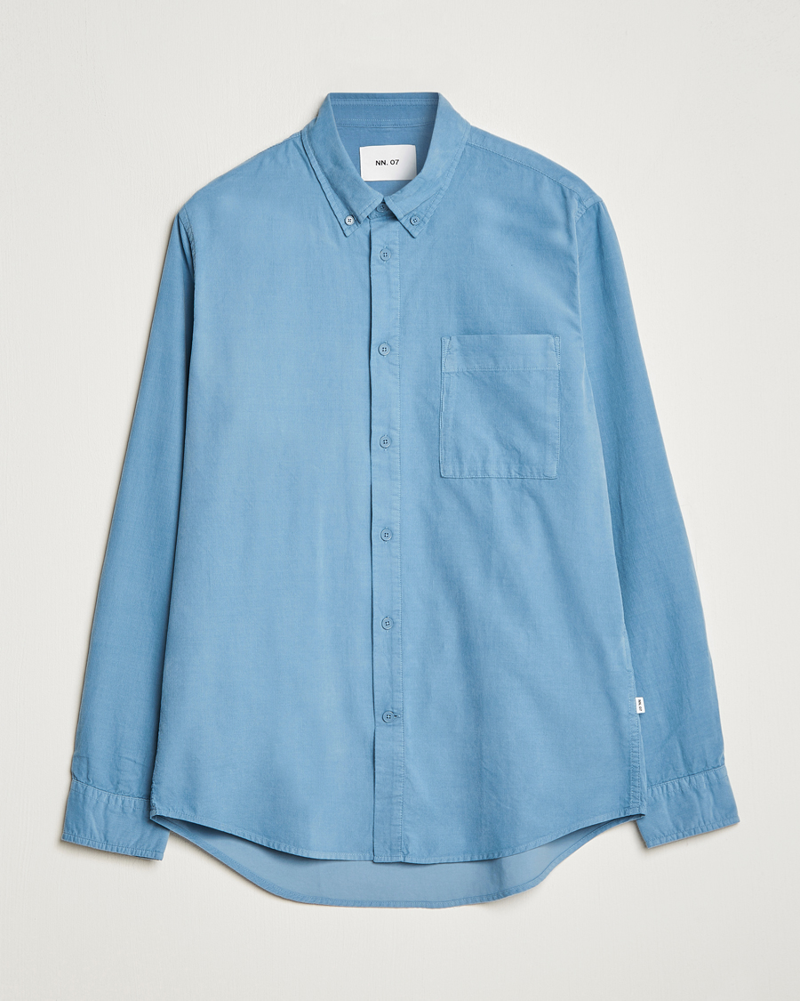 Herr | Skjortor | NN07 | Arne Baby Cord Shirt Dust Blue