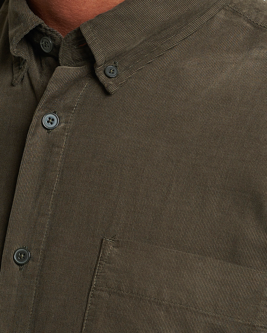 Herr | Skjortor | NN07 | Arne Baby Cord Shirt Dark Army