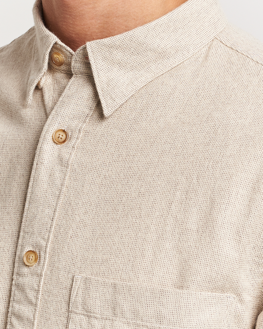 Herr | Skjortor | NN07 | Cohen Brushed Flannel Shirt Off White