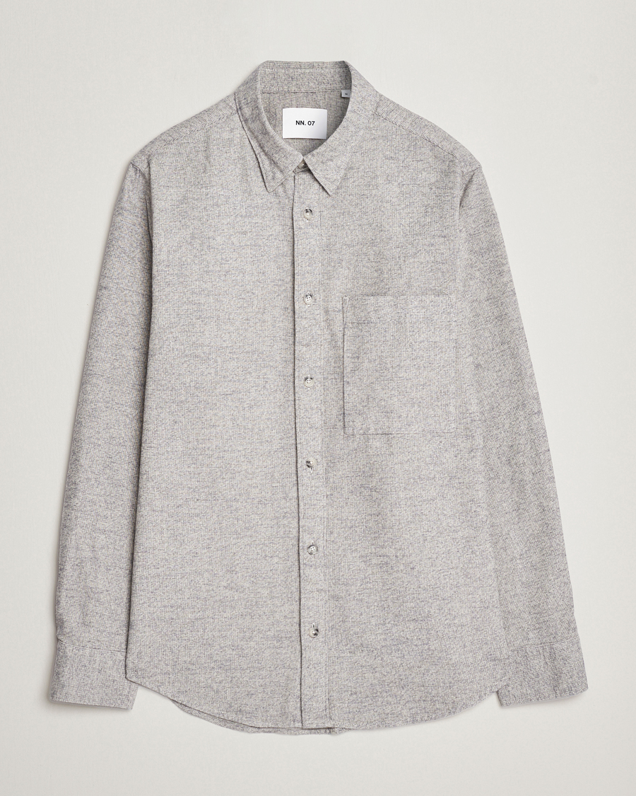 Herr | Skjortor | NN07 | Cohen Brushed Flannel Shirt Black Multi