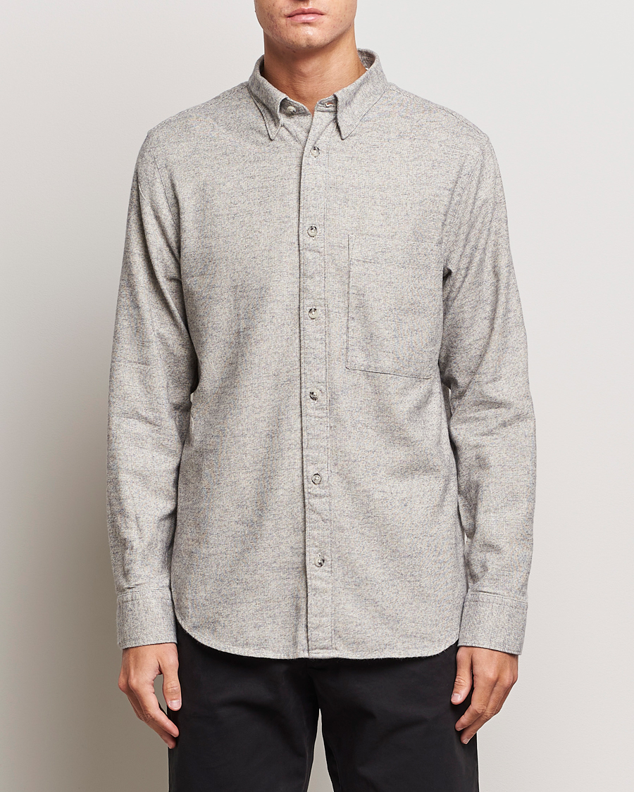 Herr | NN07 | NN07 | Cohen Brushed Flannel Shirt Black Multi