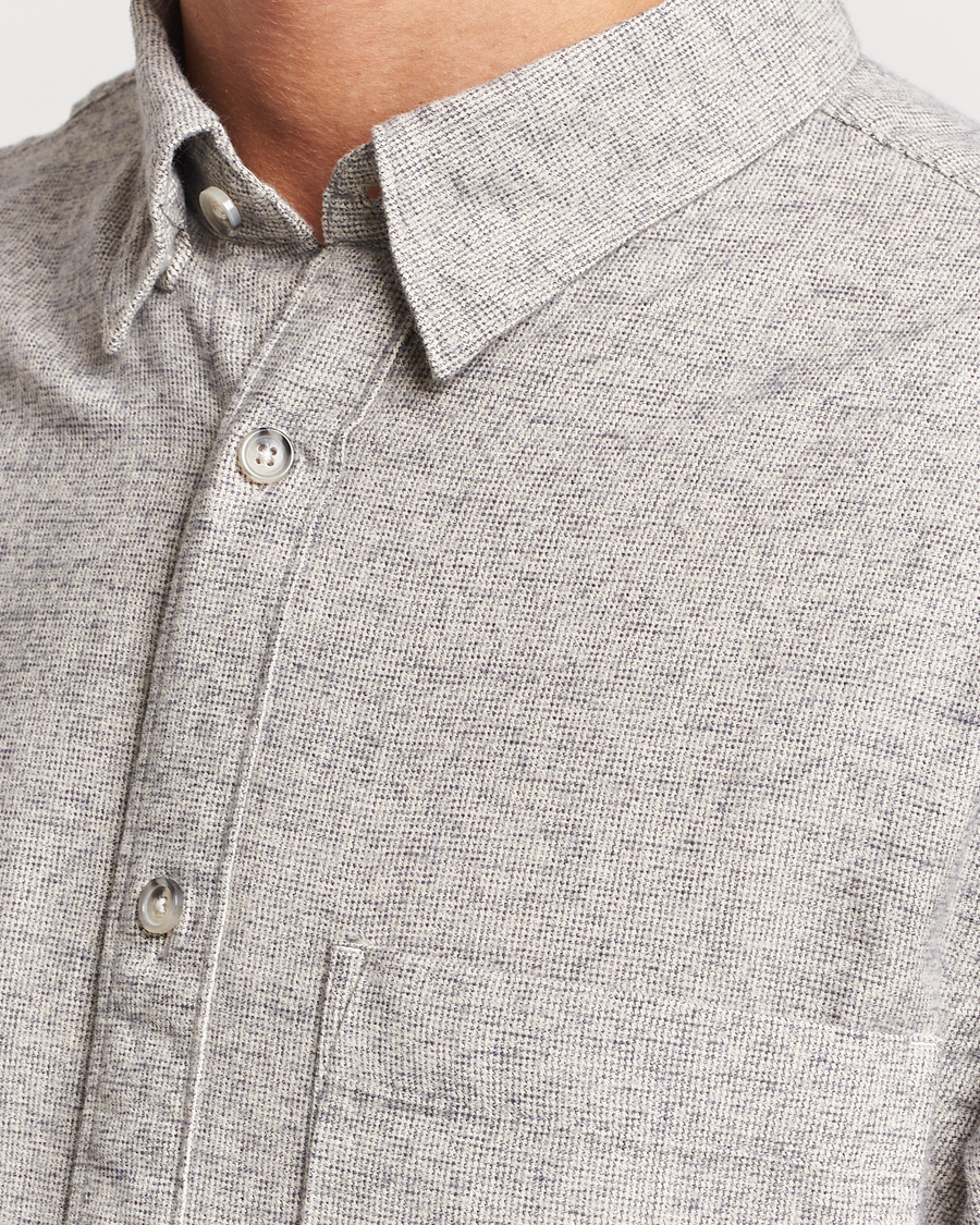 Herr | Skjortor | NN07 | Cohen Brushed Flannel Shirt Black Multi
