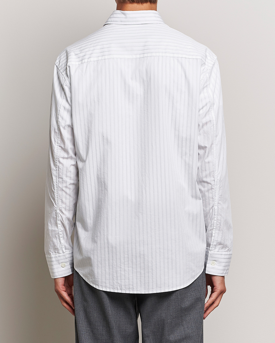 Herr | Skjortor | NN07 | Freddie Poplin Striped Shirt White/Black