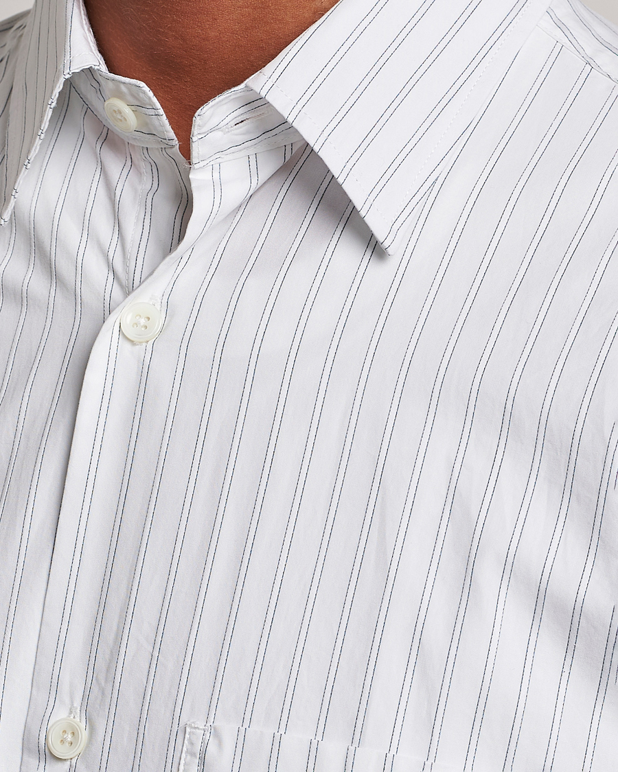 Herr | Skjortor | NN07 | Freddie Poplin Striped Shirt White/Black