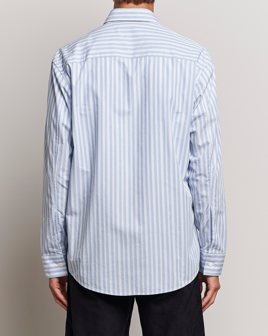 Herr | Skjortor | NN07 | Freddie Poplin Striped Shirt Blue/White