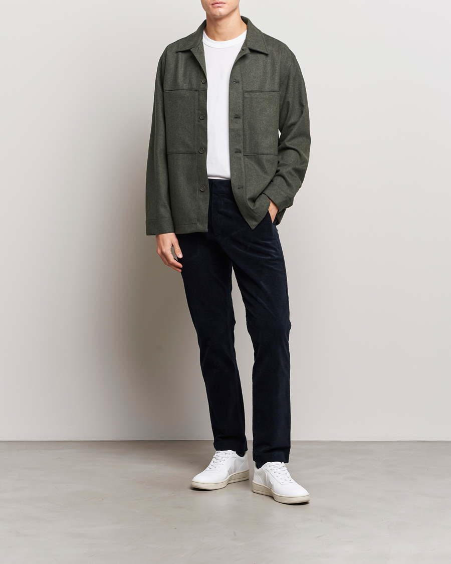 Herr | Skjortor | NN07 | Isak Pocket Overshirt Dark Green