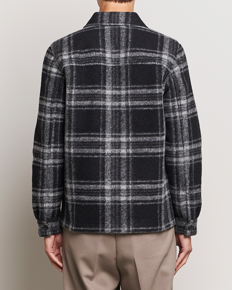 Herr | Jackor | NN07 | Wilas Checked Shirt Jacket Black