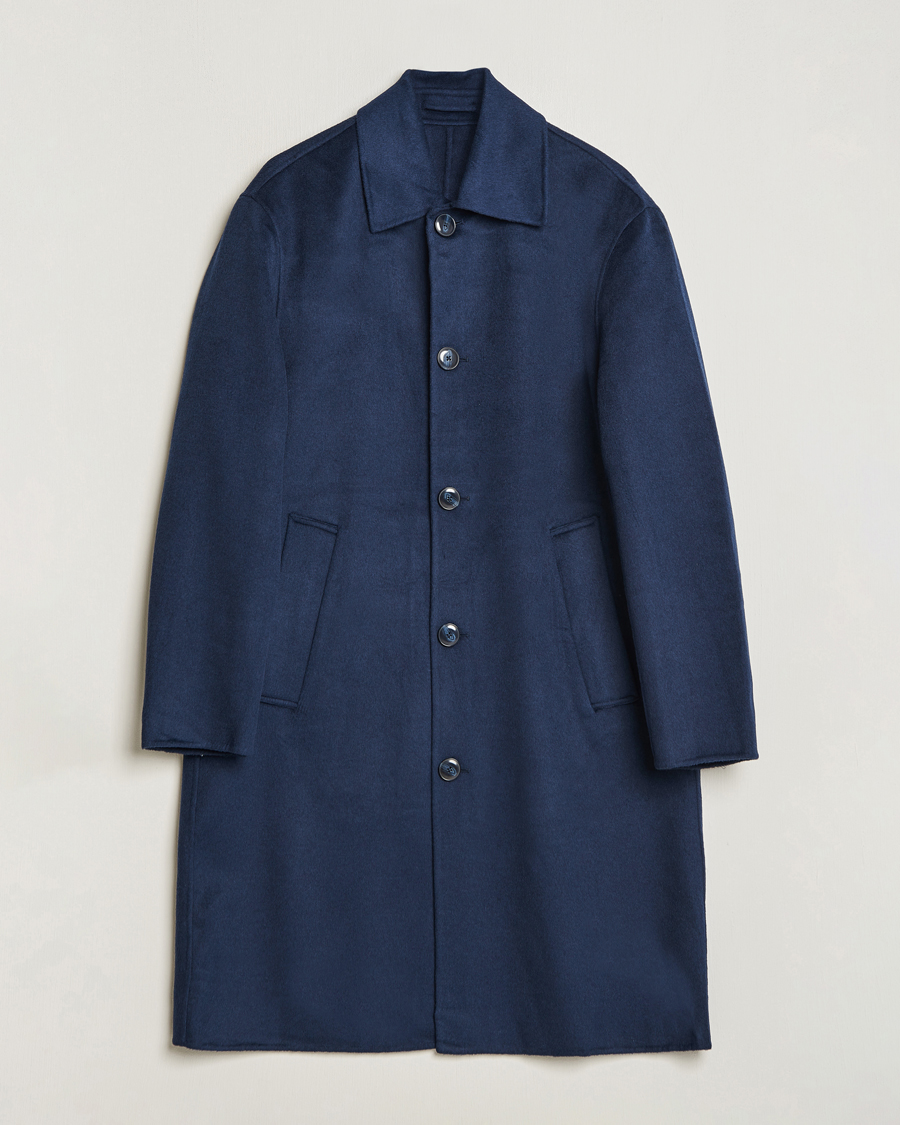 Herr | Jackor | NN07 | Franco Wool Coat Navy Blue