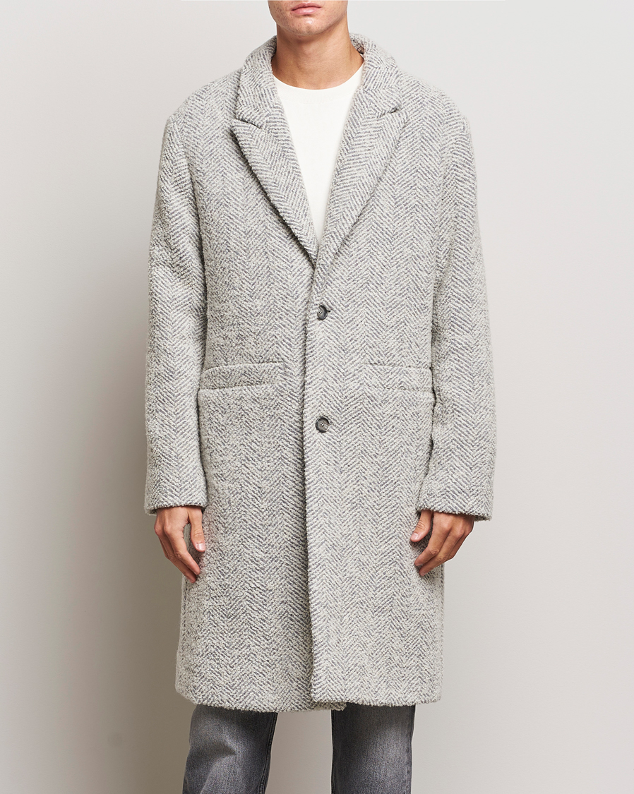 Herr | NN07 | NN07 | Fulvio Herringbone Coat Ecru
