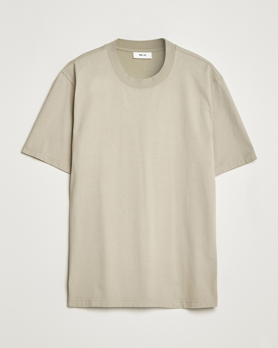 Herr | T-Shirts | NN07 | Adam Pima Crew Neck T-Shirt Fog
