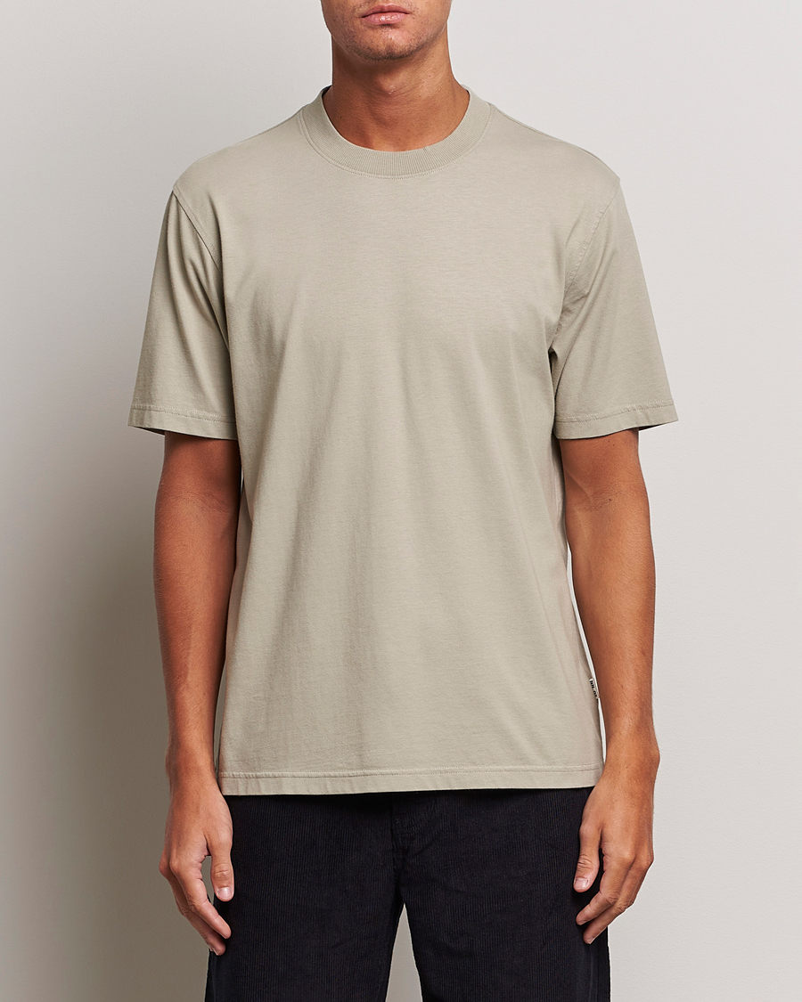 Herr | T-Shirts | NN07 | Adam Pima Crew Neck T-Shirt Fog