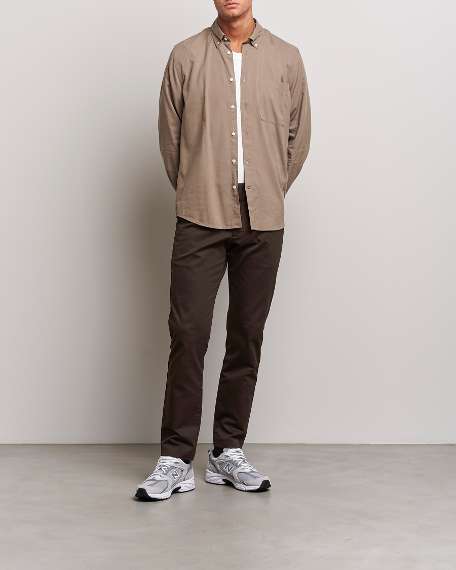 Herr | Byxor | NN07 | Theo Regular Fit Chinos Demitasse Brown