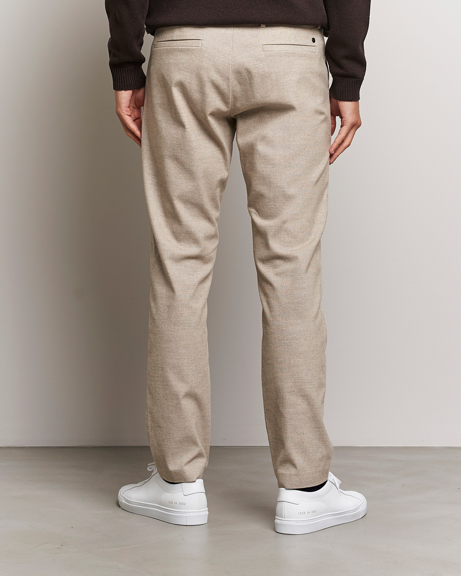 Herr | Byxor | NN07 | Theo Brushed Cotton Trousers Cement Melange