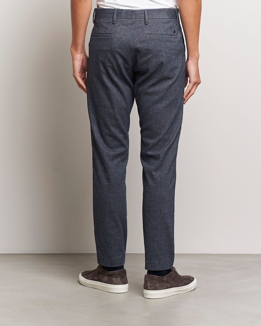 Herr | Byxor | NN07 | Theo Brushed Cotton Trousers Navy Melange