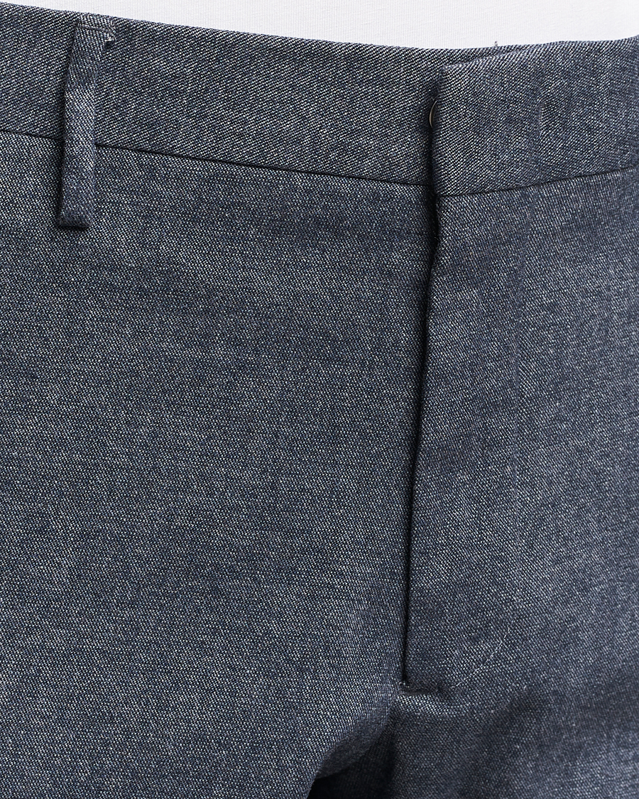 Herr | Byxor | NN07 | Theo Brushed Cotton Trousers Navy Melange
