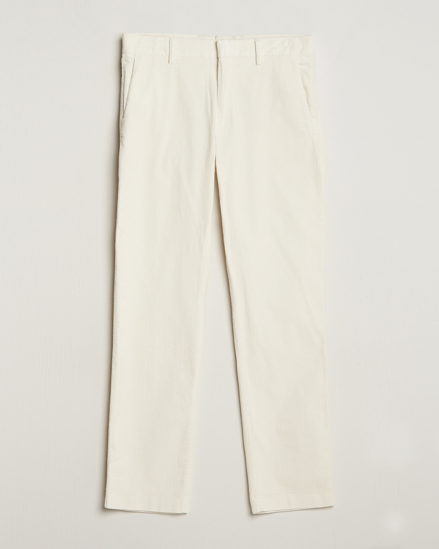 Herr | Byxor | NN07 | Theo Regular Fit Corduroy Chinos Off White