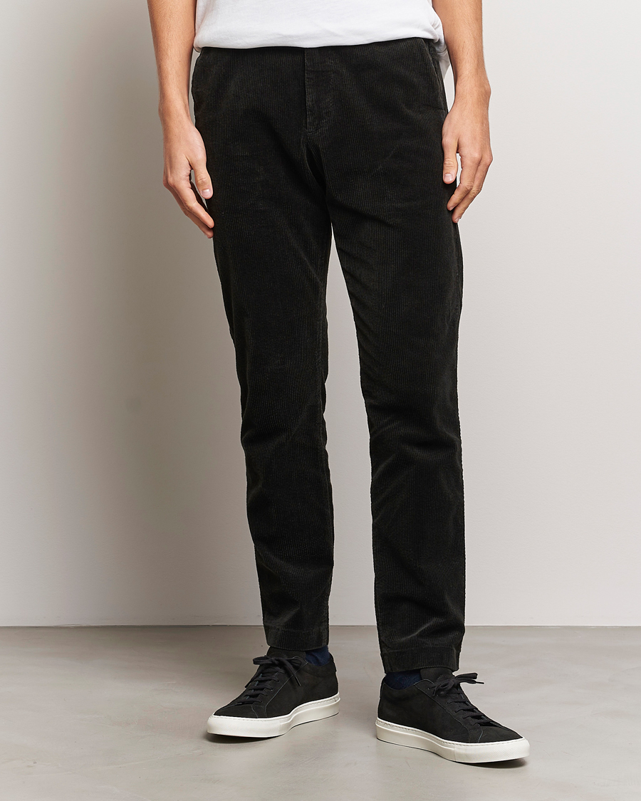 Herr | Byxor | NN07 | Theo Regular Fit Corduroy Chinos Dark Army