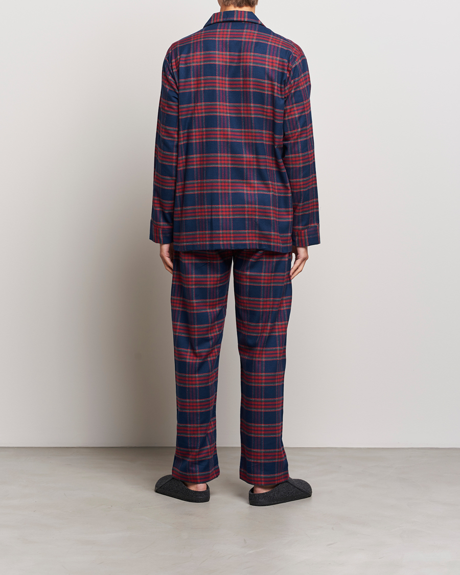 Herr | Derek Rose | Derek Rose | Cotton Flannel Checked Pyjama Set Multi