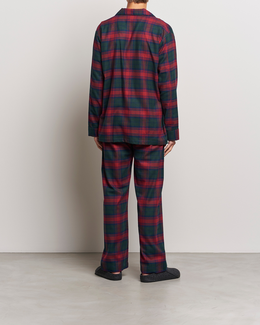 Herr | Pyjamas | Derek Rose | Cotton Flannel Checked Pyjama Set Multi