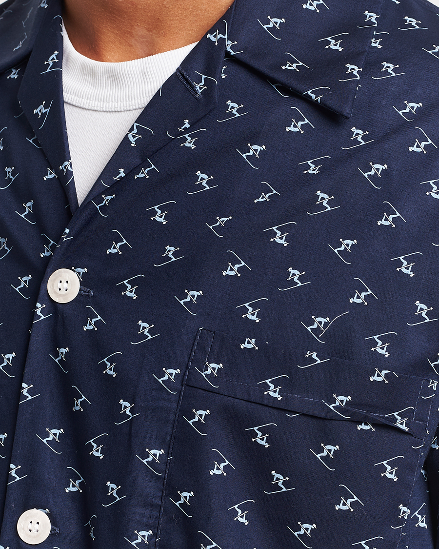 Herr | Pyjamas & Morgonrockar | Derek Rose | Cotton Ski Pyjama Set Navy
