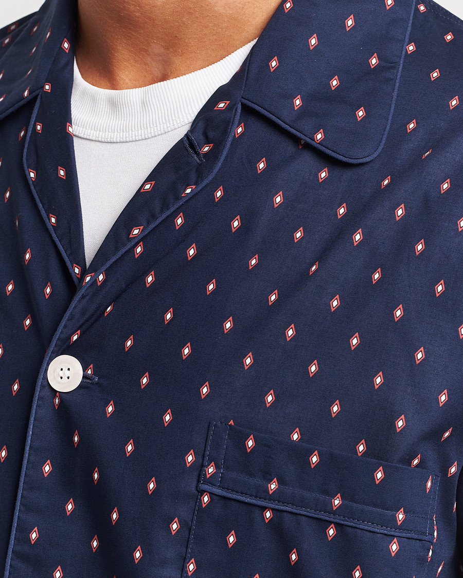 Herr | Pyjamas & Morgonrockar | Derek Rose | Cotton Pyjama Set Navy