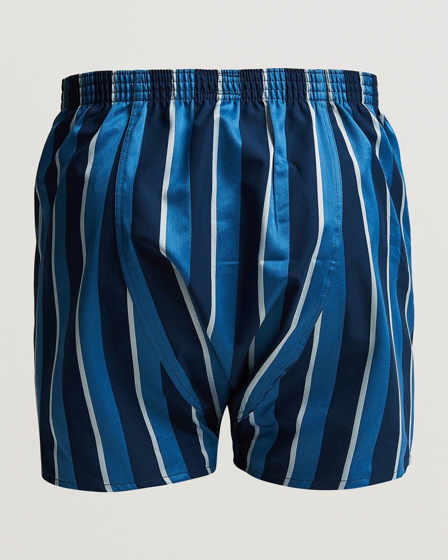 Herr |  | Derek Rose | Classic Fit Striped Cotton Boxer Shorts Blue Multi