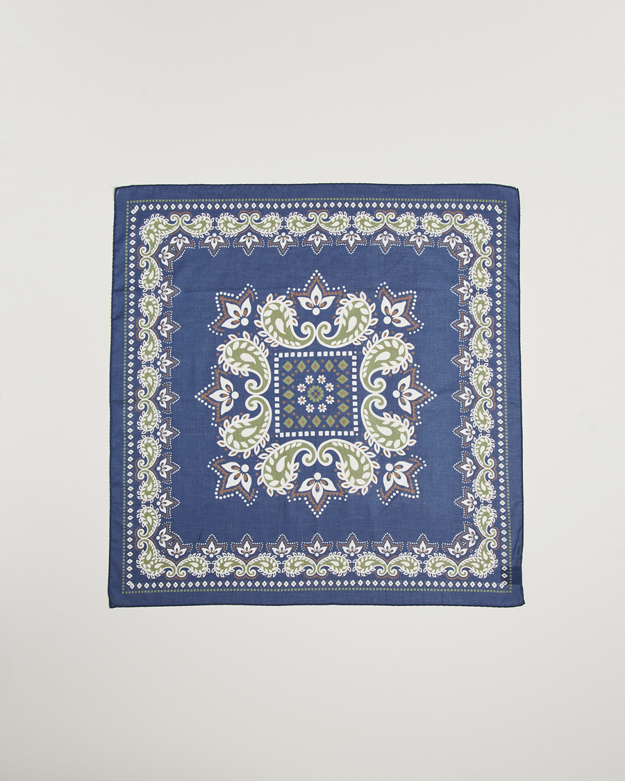 Herr | Amanda Christensen Cotton Voilé Printed Flower Bandana Navy | Amanda Christensen | Cotton Voilé Printed Flower Bandana Navy