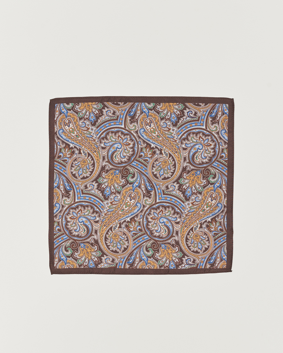 Herr | Amanda Christensen Box Set Silk 8 cm Paisley Tie And Pocket Square Brown | Amanda Christensen | Box Set Silk 8 cm Paisley Tie And Pocket Square Brown