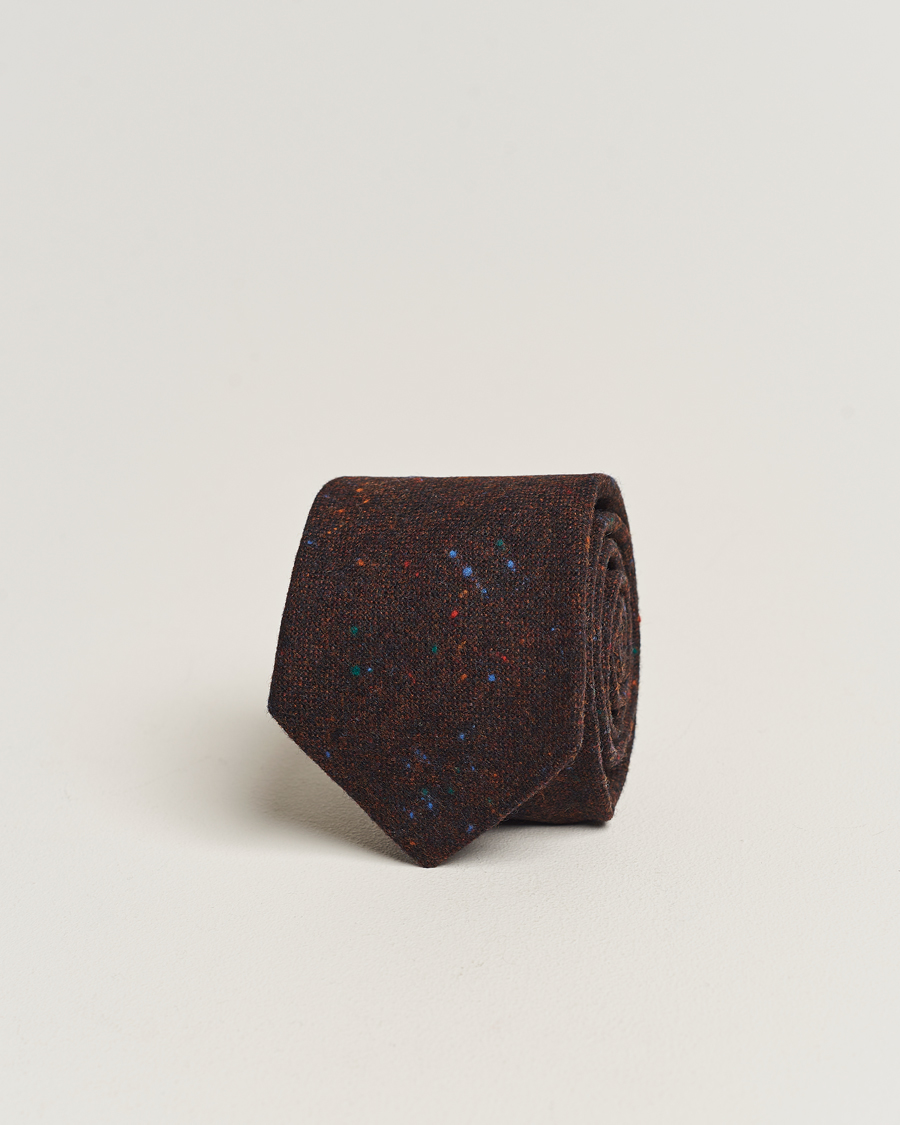 Herr | Amanda Christensen Wool Donegal 8cm Tie Wine | Amanda Christensen | Wool Donegal 8cm Tie Wine