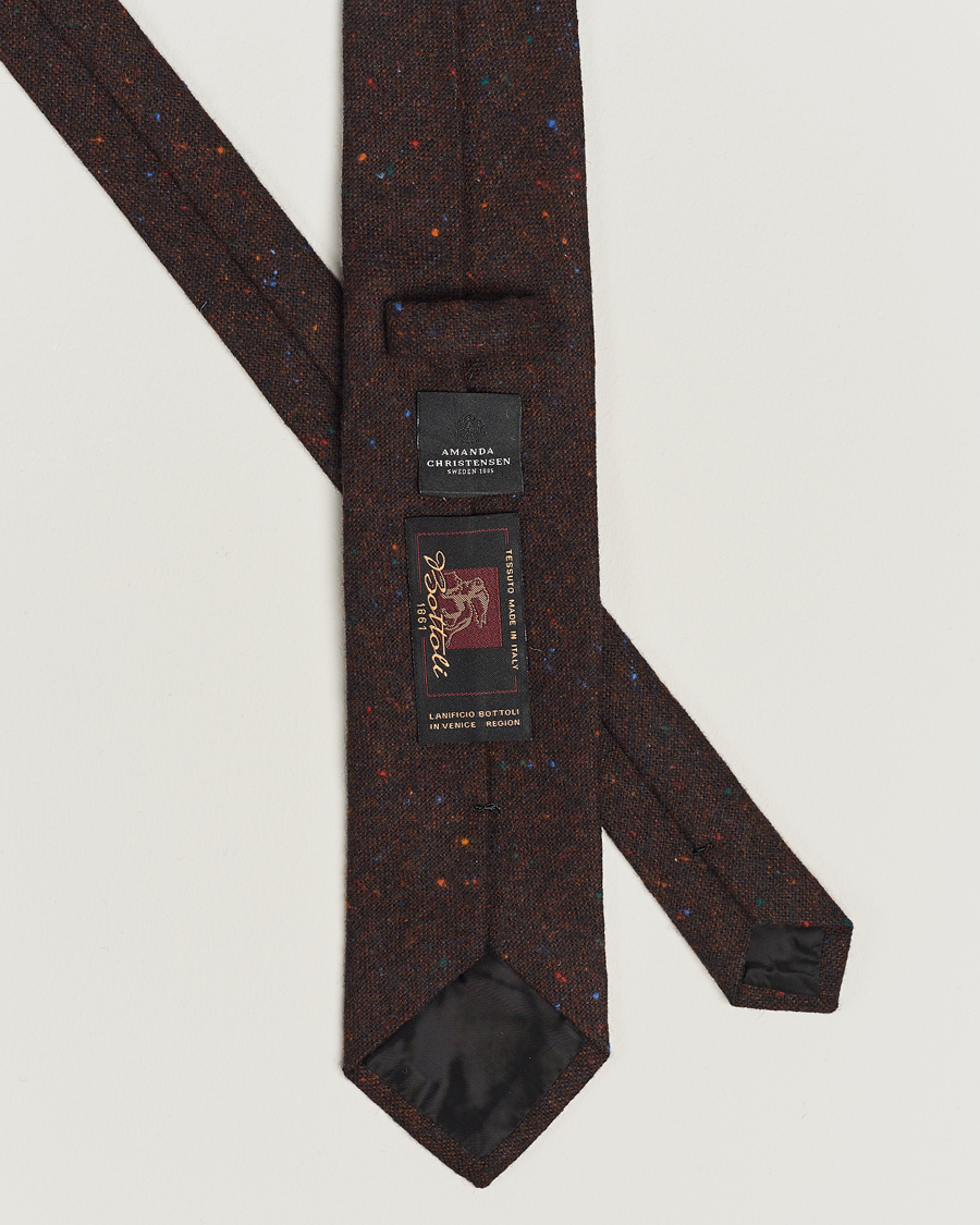 Herr | Amanda Christensen Wool Donegal 8cm Tie Wine | Amanda Christensen | Wool Donegal 8cm Tie Wine