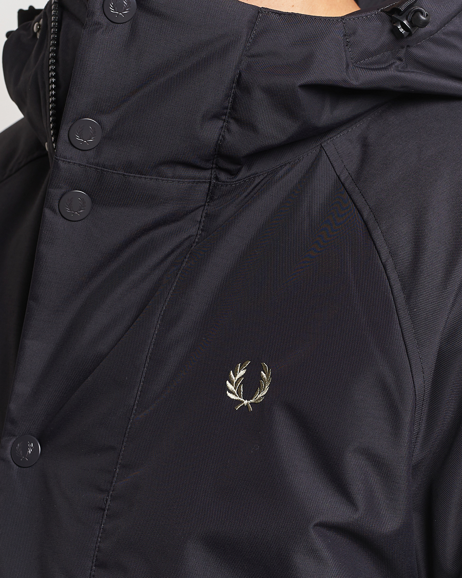 Herr | Jackor | Fred Perry | Padded Zip Through Parka Black