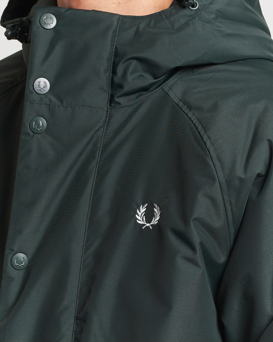 Herr | Jackor | Fred Perry | Padded Zip Through Parka Night Green