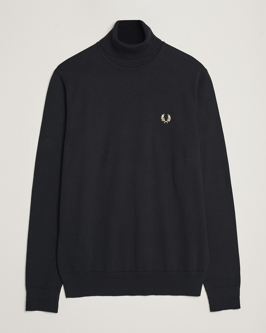 Herr | Tröjor | Fred Perry | Classic Rollnock Jumper Black