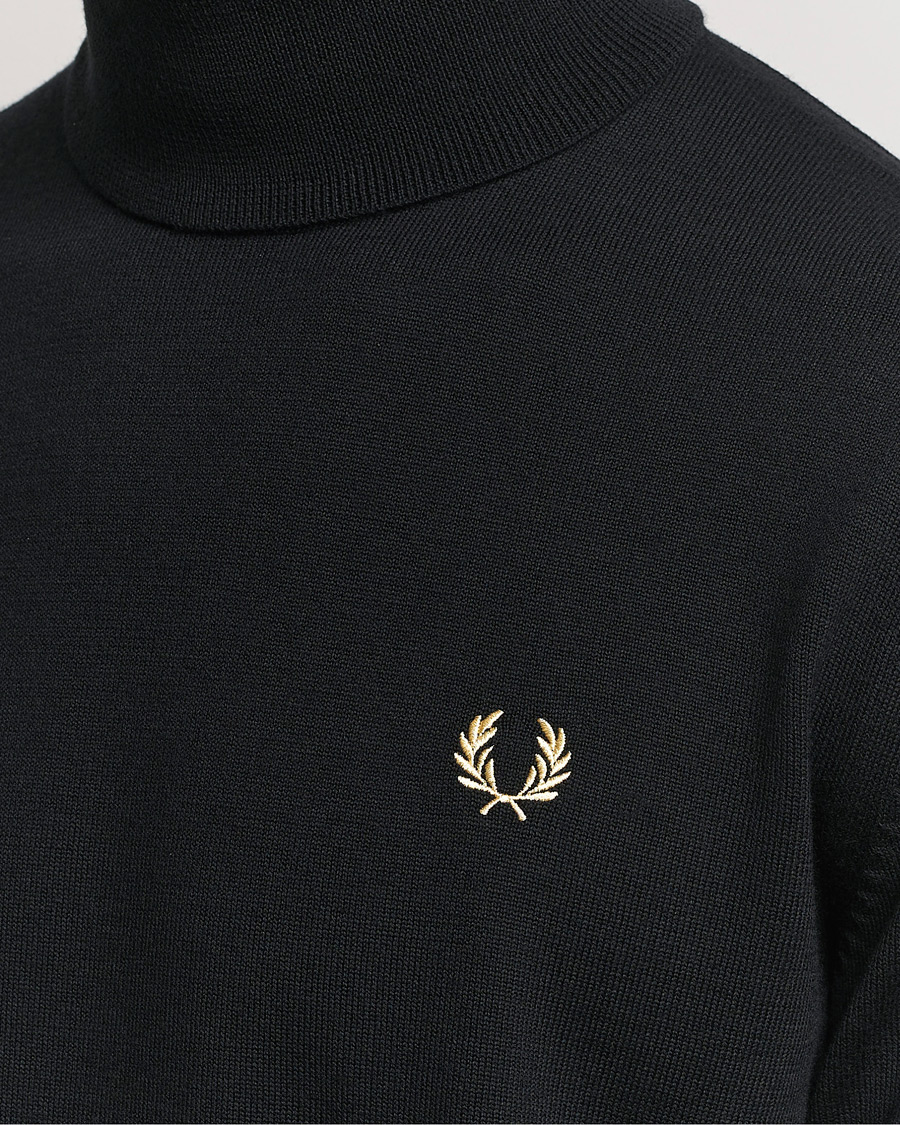 Herr | Tröjor | Fred Perry | Classic Rollnock Jumper Black