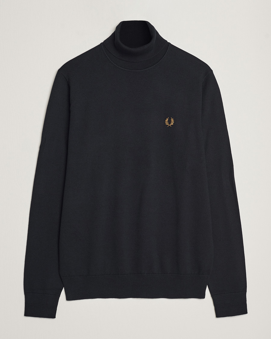 Herr | Fred Perry | Fred Perry | Knitted Rollneck Jumper Navy