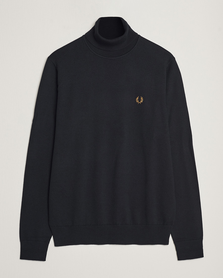 Herr | Tröjor | Fred Perry | Knitted Rollneck Jumper Navy