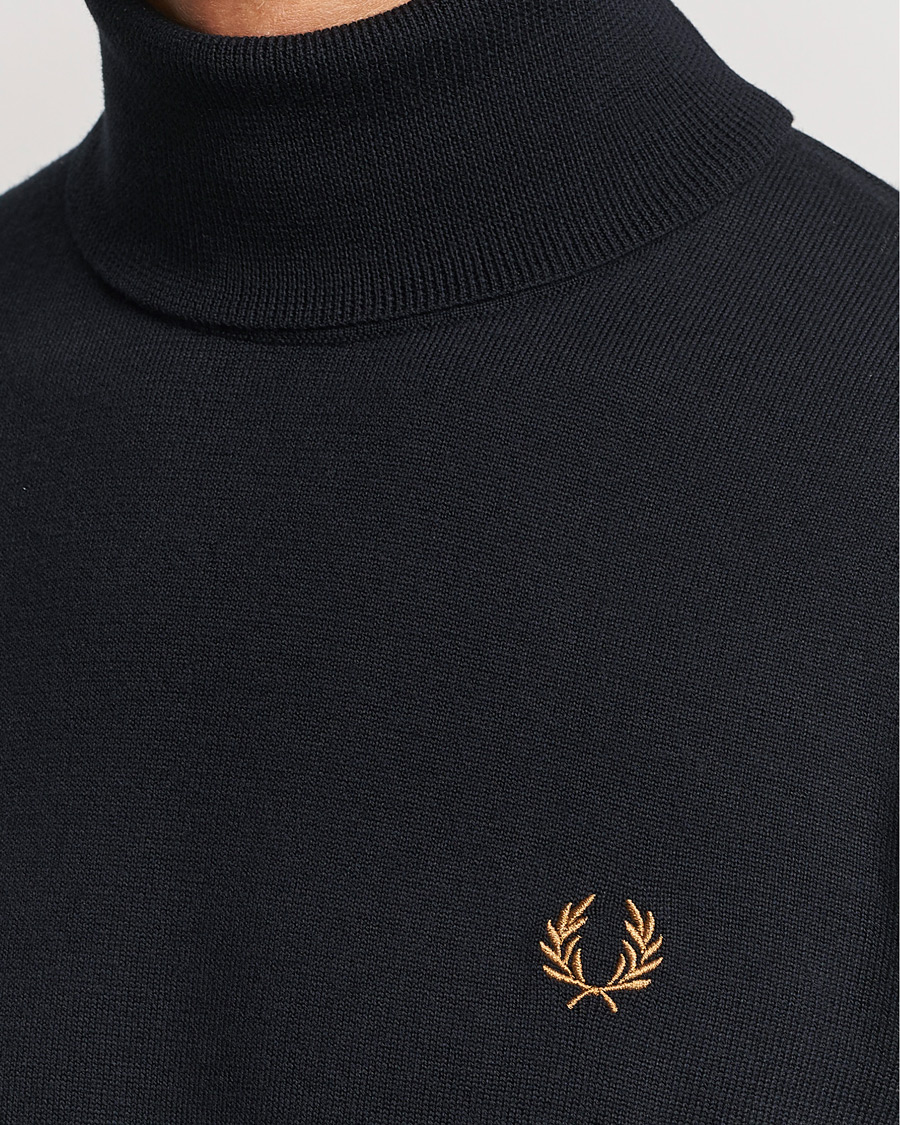 Herr | Tröjor | Fred Perry | Knitted Rollneck Jumper Navy