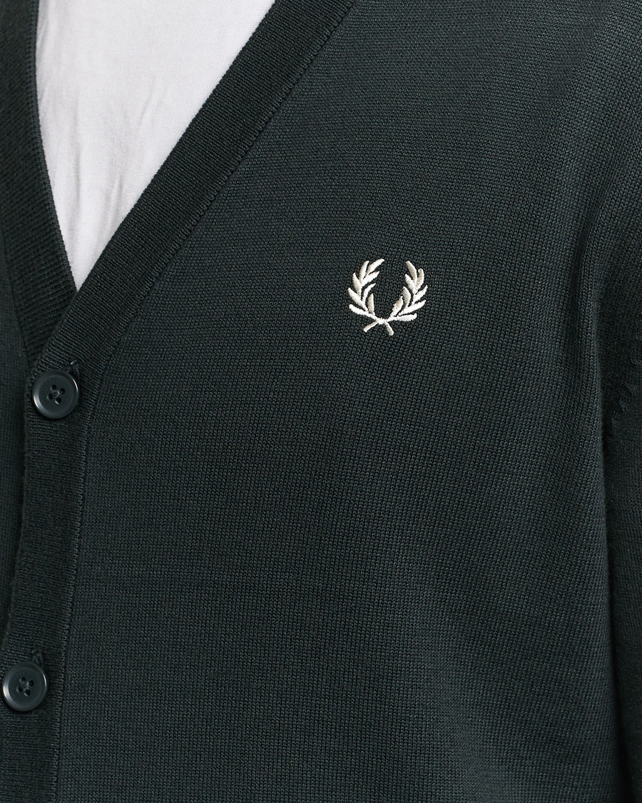 Herr | Tröjor | Fred Perry | Knitted Cardigan Night Green